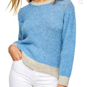 Topshop Blue Crewneck Sweater